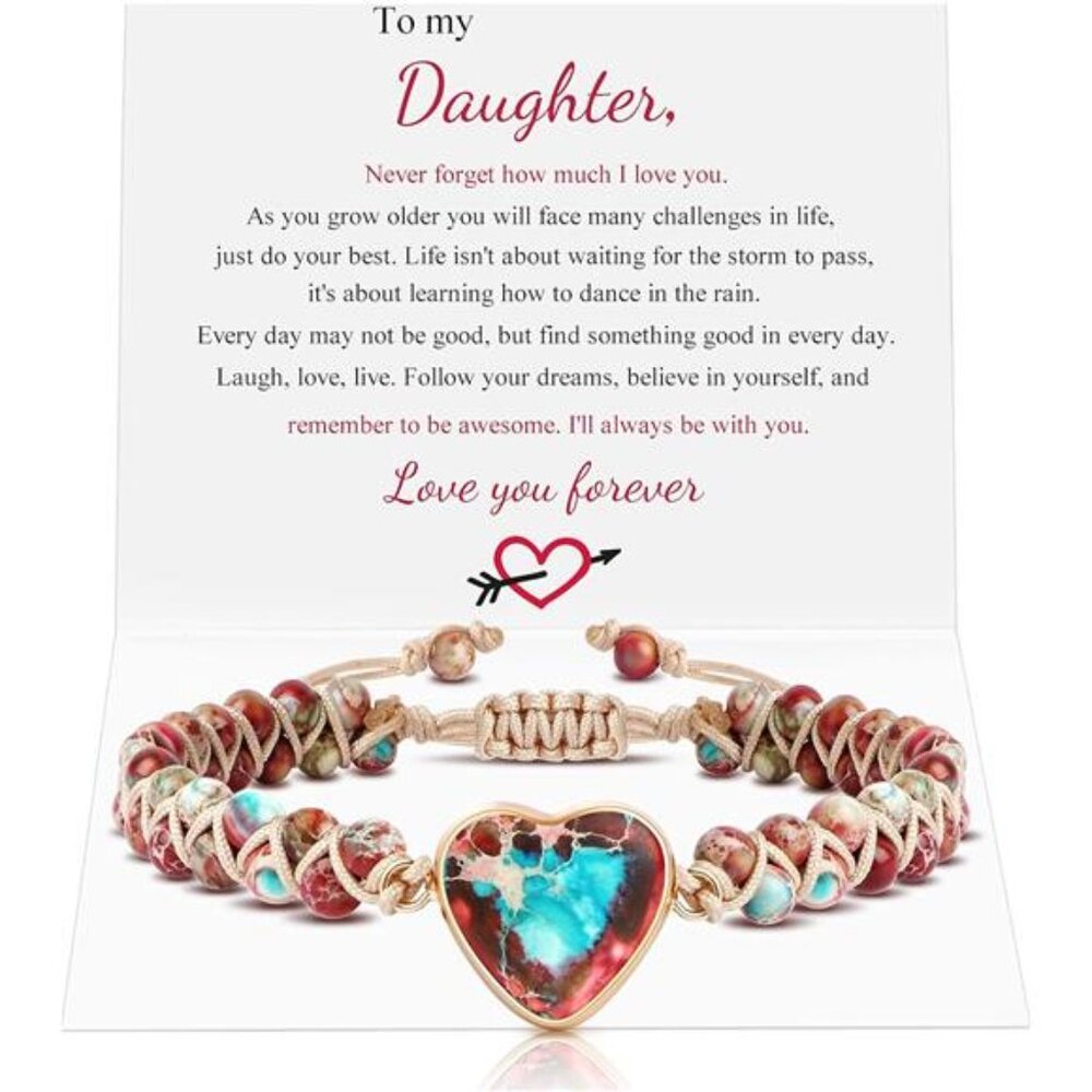 Jasper Heart beaded Bracelet Gifts For Women
